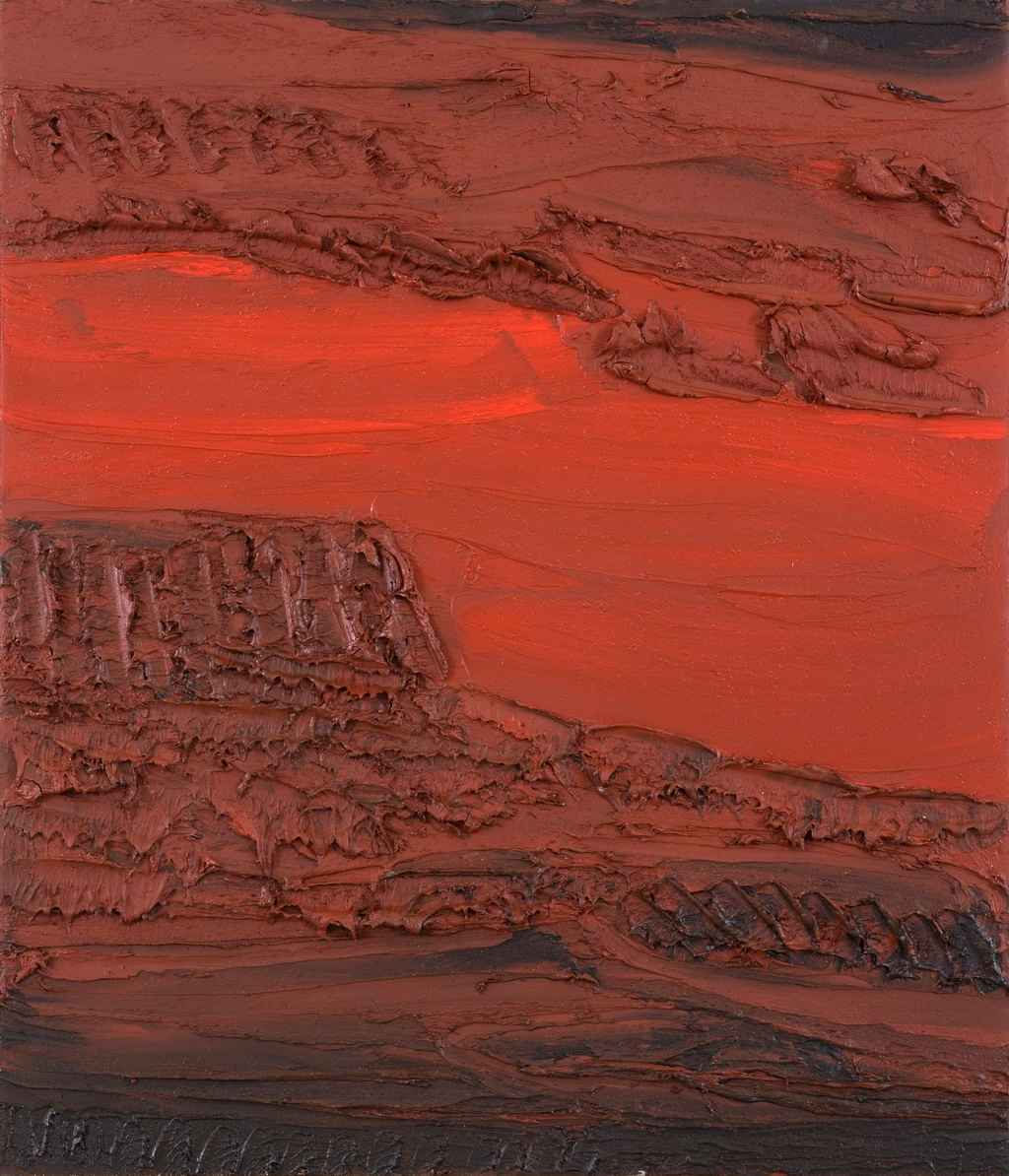 Erminio Tansini, “Senza titolo”, 2008, olio su tavola, 70x600 cm. Fotografia di Alessandro Bersani (2009). © Erminio Tansini